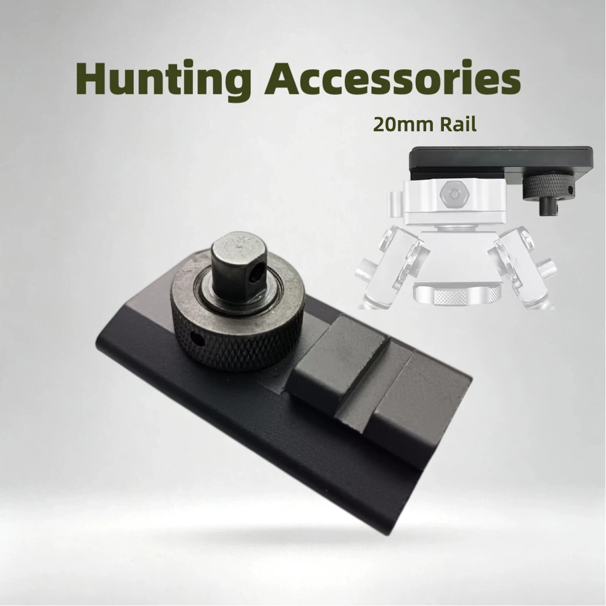 Rifle Sling Swivel - 20mm Picatinny Rail Bipod Mount Adapter,