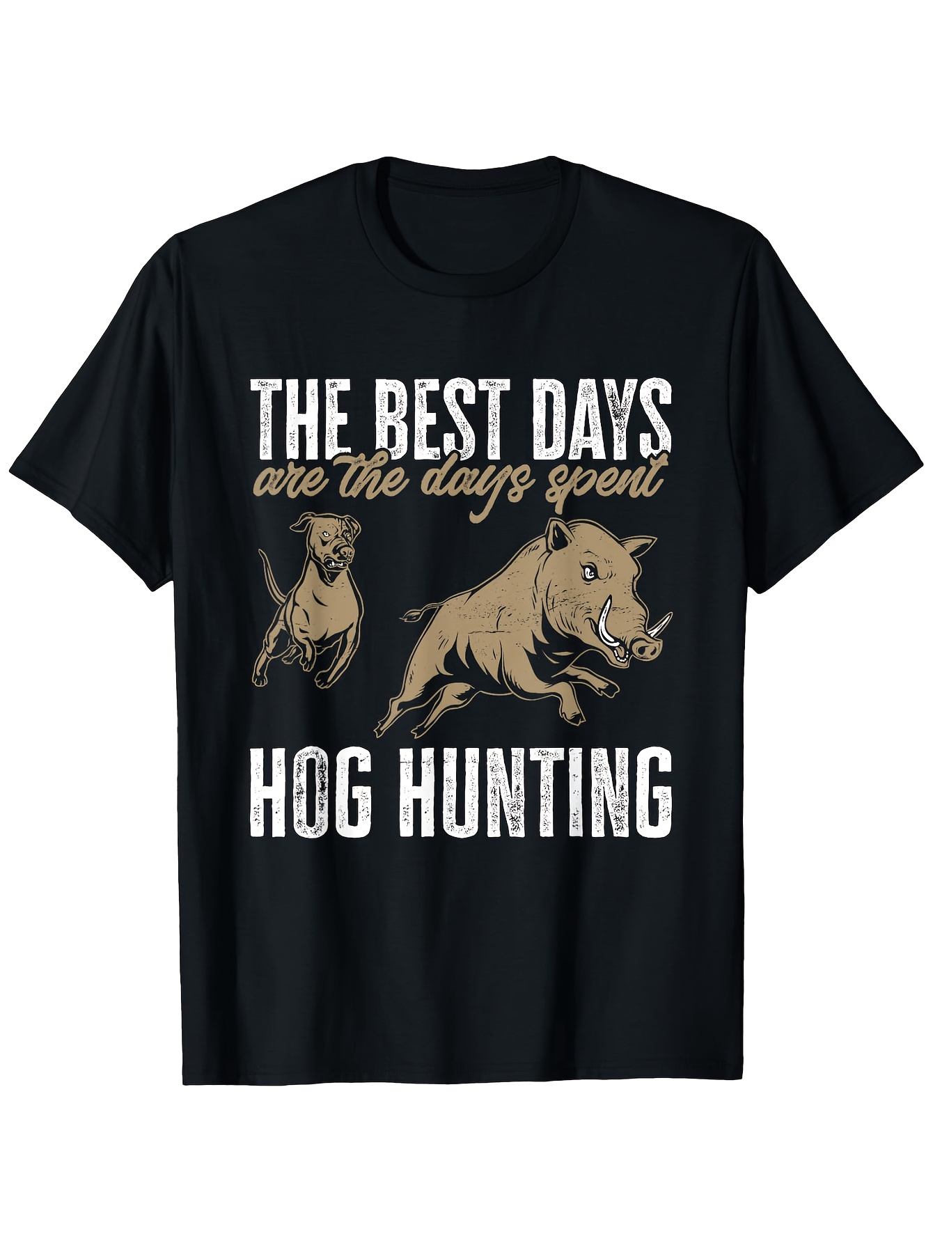 Wild Hog Hunting Dog Print T-S - Wildman Hunting & Outdoor 评论和价格
