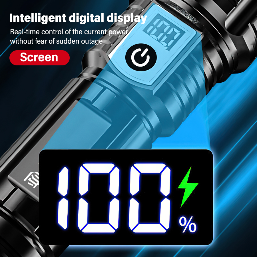 High Power 200000LM LED Flashl - Tactical Flashlight Rechargeable 评论和价格