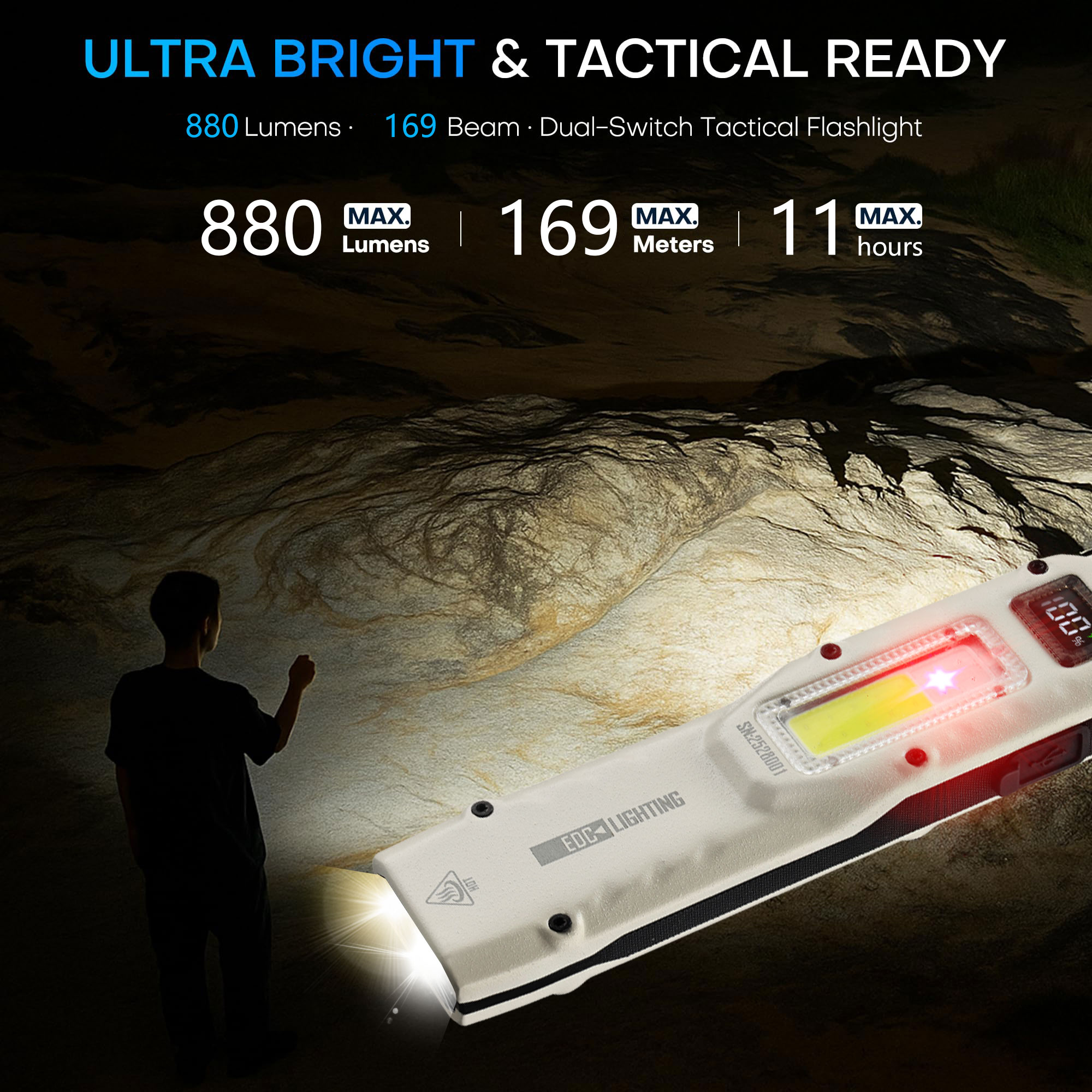 Portable 880LM YEMAO M28 Ultra - Tactical Flashlight Rechargeable 评论和价格