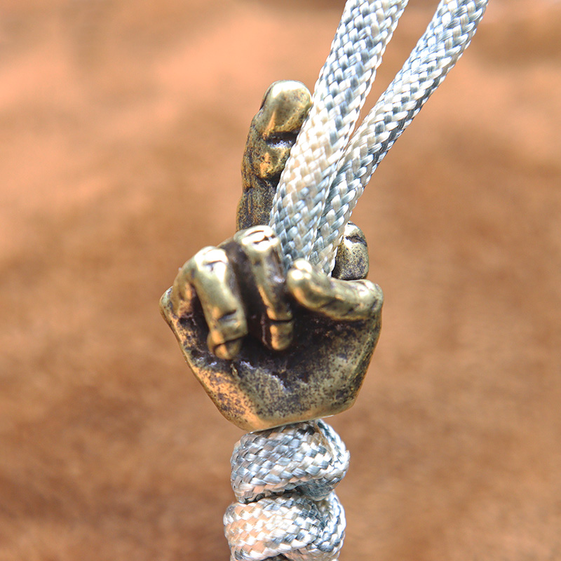 Retro Brass Middle Finger Up K - Paracord Survival Bracelet 评论和价格