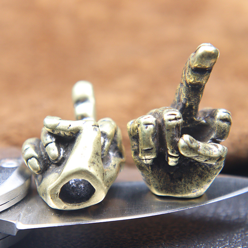 Retro Brass Middle Finger Up K - Paracord Survival Bracelet 评论和价格