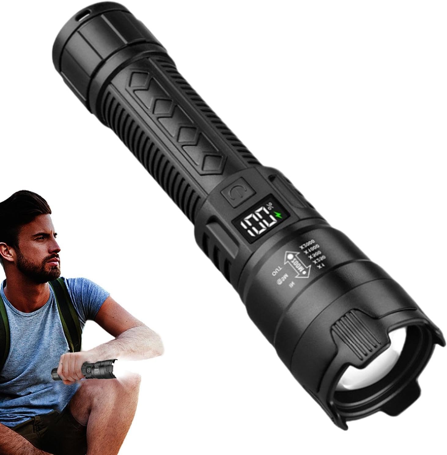 Tactical LED Flashlight 2000LM - Tactical Flashlight Rechargeable 评论和价格