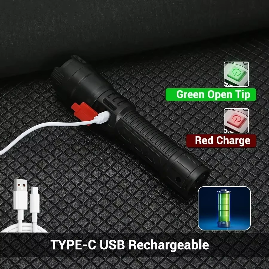 Tactical LED Flashlight 2000LM - Tactical Flashlight Rechargeable 评论和价格