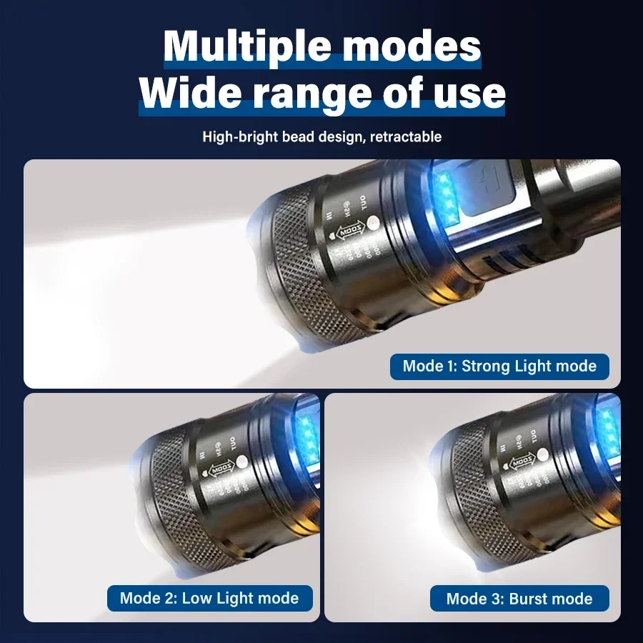 High Power LED Flashlight,USB  - Tactical Flashlight Rechargeable 评论和价格