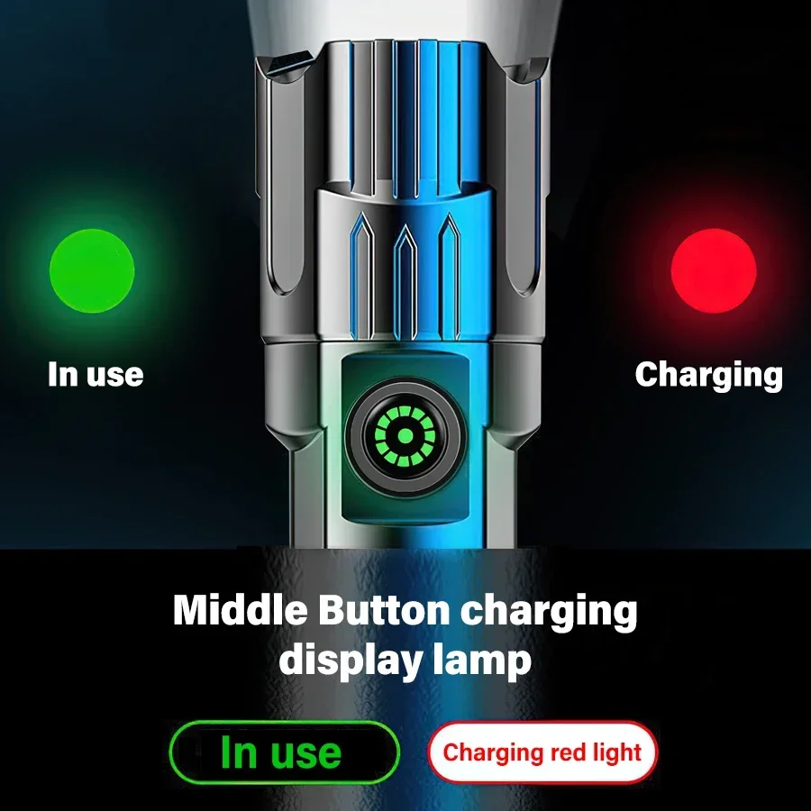 High Power LED Flashlight,USB  - Tactical Flashlight Rechargeable 评论和价格