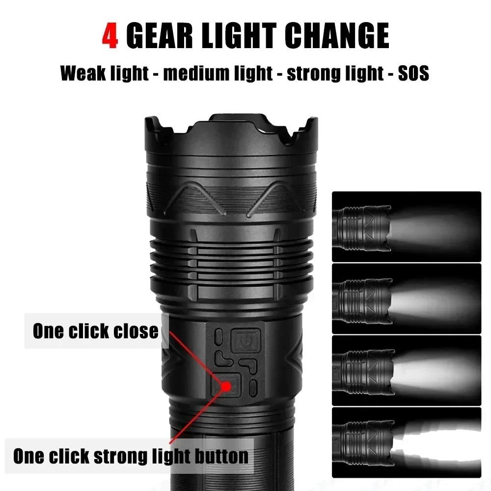 99000000LM Super Bright LED Fl - Tactical Flashlight Rechargeable 评论和价格