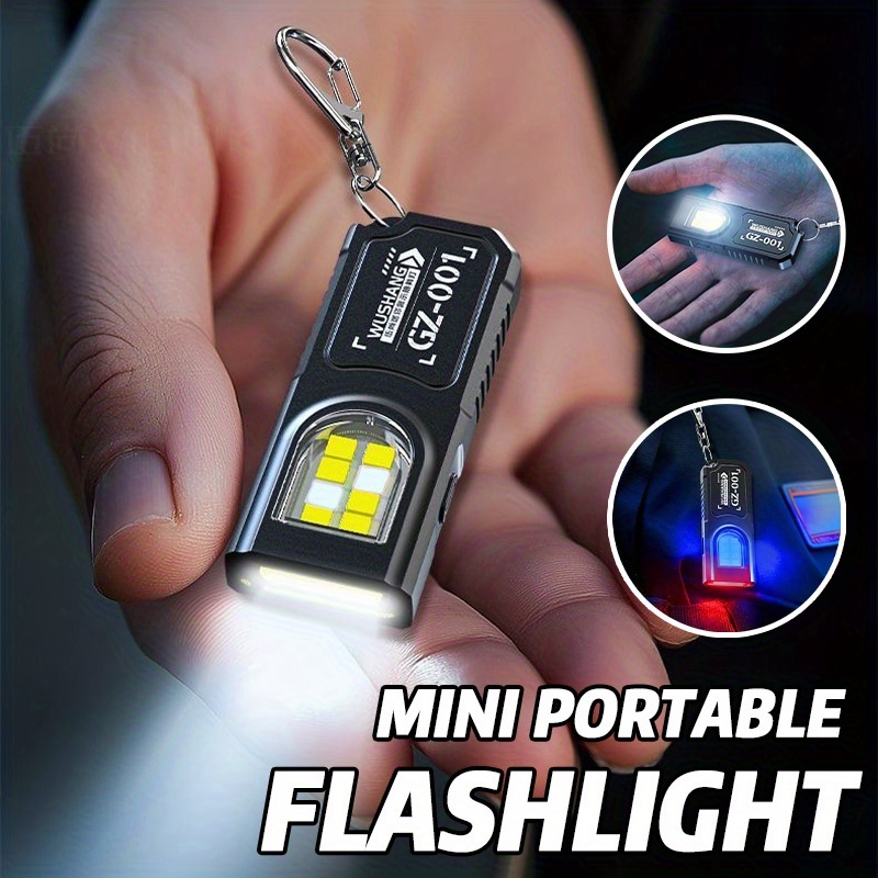 Powerful Mini COB LED Keychain - Tactical Flashlight Rechargeable 评论和价格