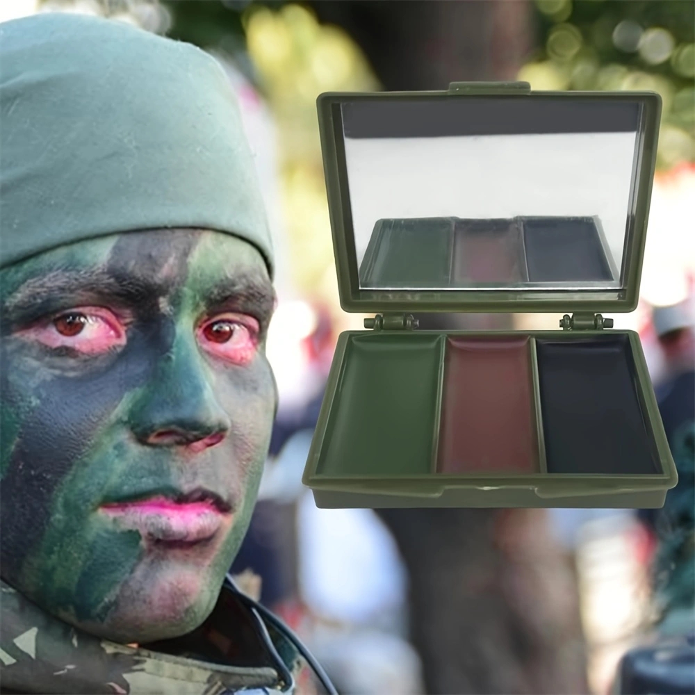 Three-Color Camouflage Face Pa - Camo Face Paint 评论和价格