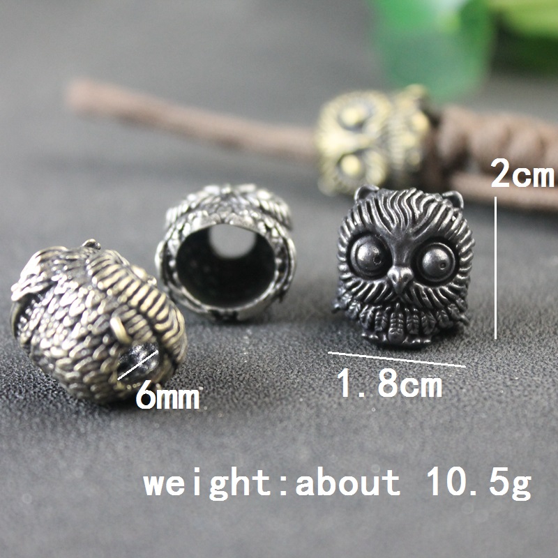 Cute Owl Brass Knife Bead EDC  - Paracord Survival Bracelet 评论和价格