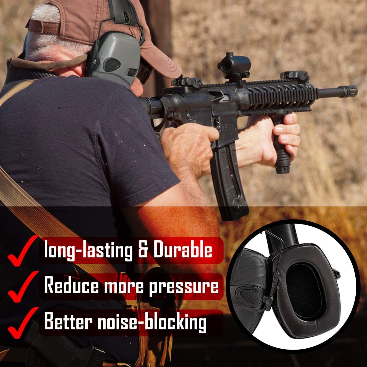 ZOHAN Gel Ear Pads, Replacemen - Shooting Ear Muff 评论和价格
