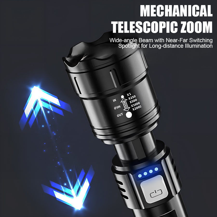 High Power P50 LED Flashlight  - Tactical Flashlight Rechargeable 评论和价格