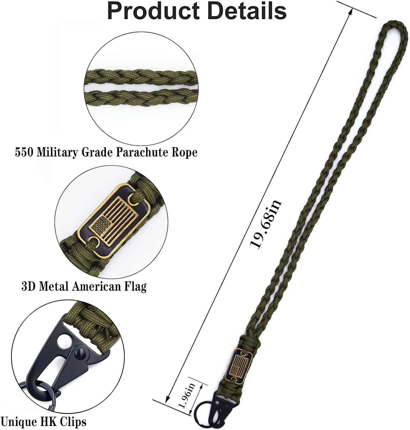2 Pcs Heavy Duty Braided Parac - Paracord Survival Bracelet 评论和价格