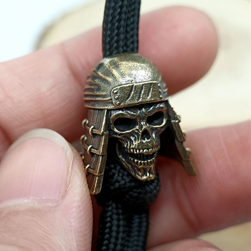 Ninja Skull Head Brass Knife B - Paracord Survival Bracelet 评论和价格