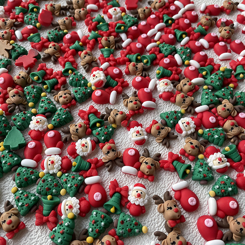 10Pcs Christmas Nails Charms C - Elk Bugle Call 评论和价格