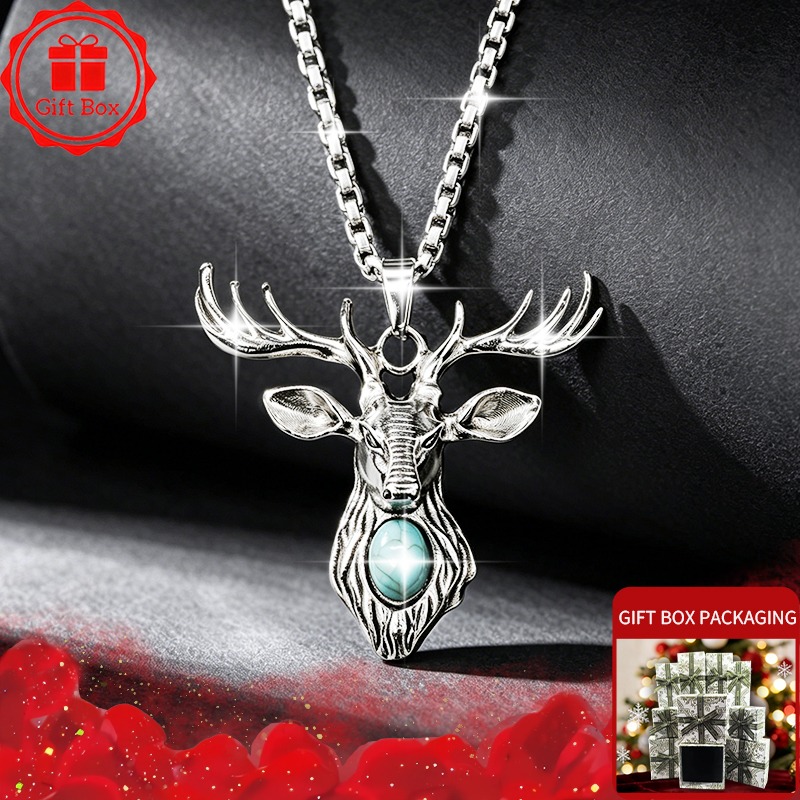 Vintage Stag Deer Head Pendant - Elk Bugle Call 评论和价格