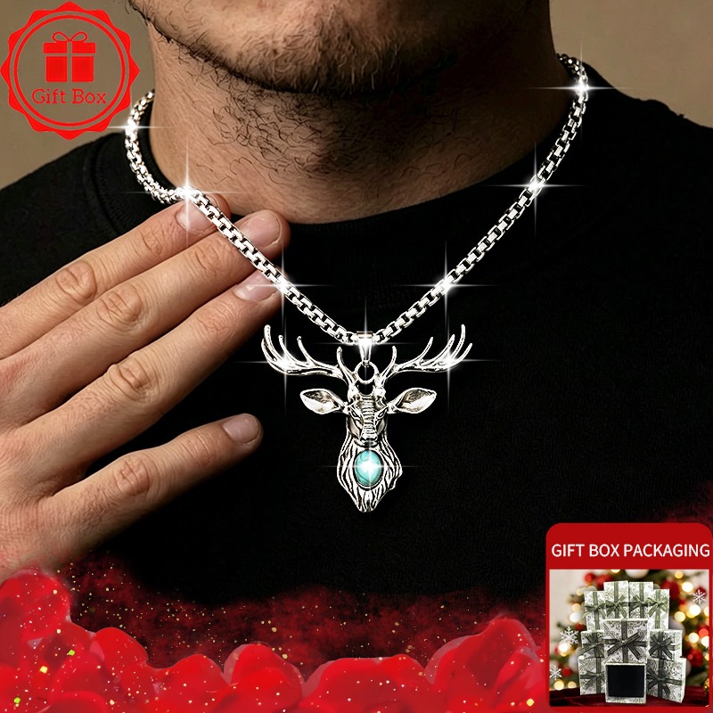 Vintage Stag Deer Head Pendant - Elk Bugle Call 评论和价格