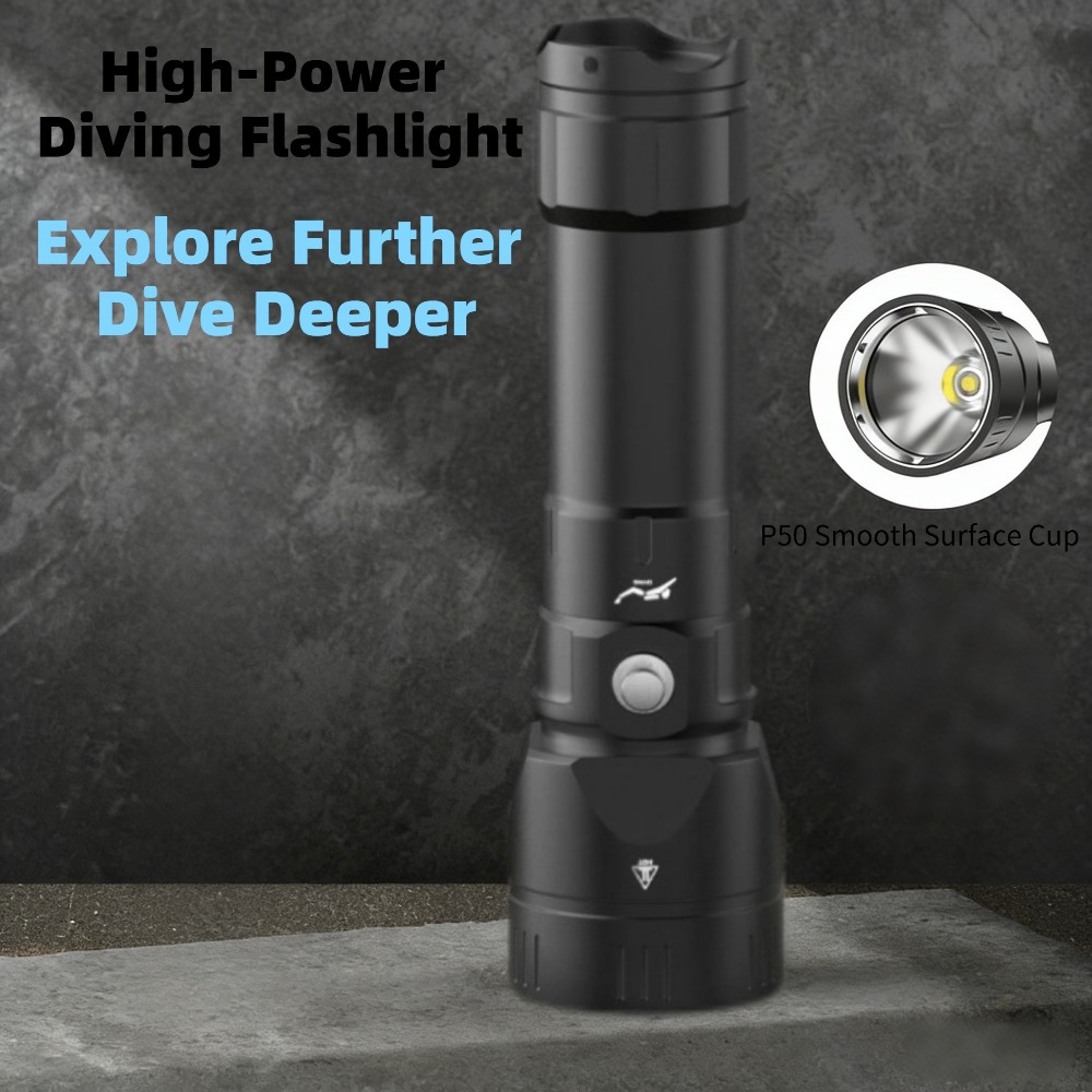 Powerful Diving Flashlight Wat - Tactical Flashlight Rechargeable 评论和价格