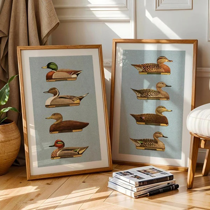 Retro Duck Prints Outdoors Art - Outdoor Hunting Paintings 评论和价格
