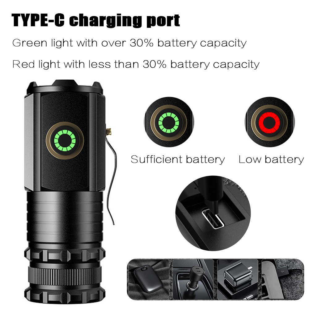 Portable Powerful Mini LED Fla - Tactical Flashlight Rechargeable 评论和价格
