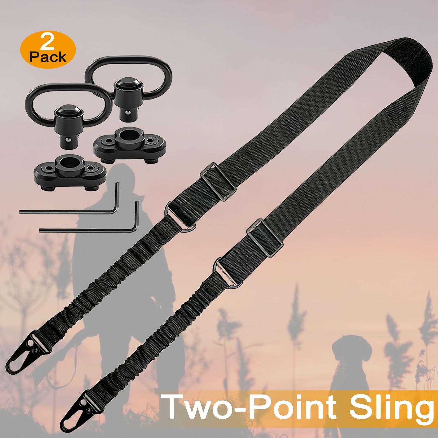 2 Point QD Rifle Sling with Le - Rifle Sling Swivel 评论和价格