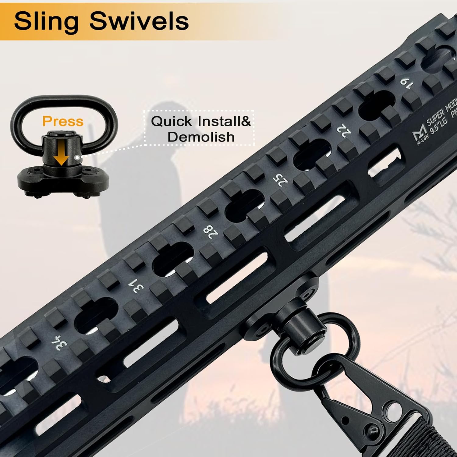 2 Point QD Rifle Sling with Le - Rifle Sling Swivel 评论和价格