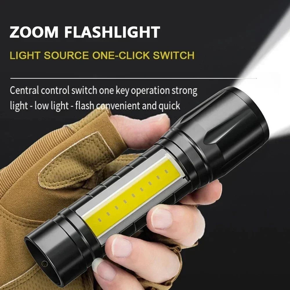 Portable COB+LED Camping Light - Tactical Flashlight Rechargeable 评论和价格