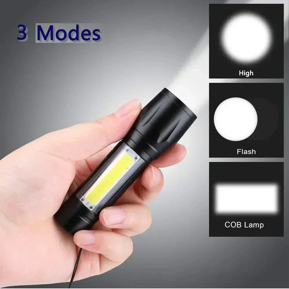 Portable COB+LED Camping Light - Tactical Flashlight Rechargeable 评论和价格