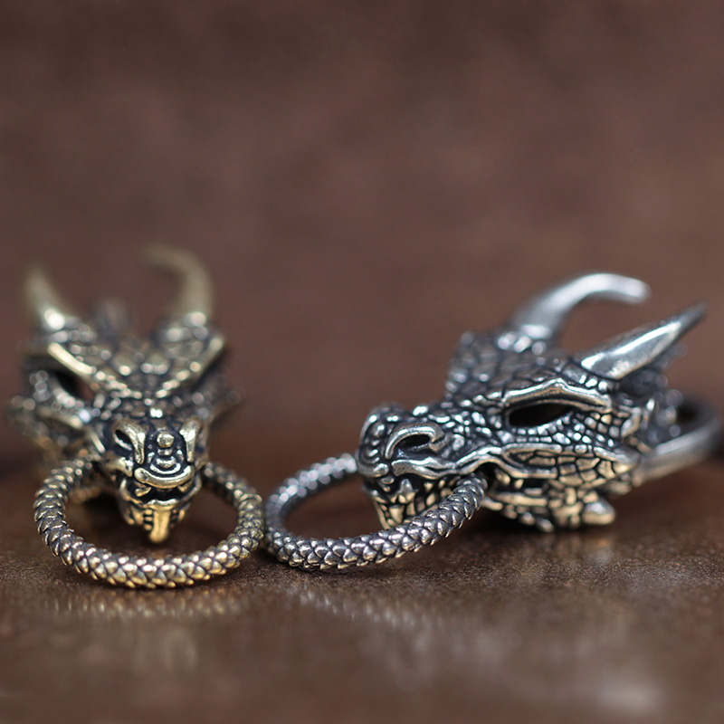 Dragon Head Brass Buckle EDC O - Paracord Survival Bracelet 评论和价格