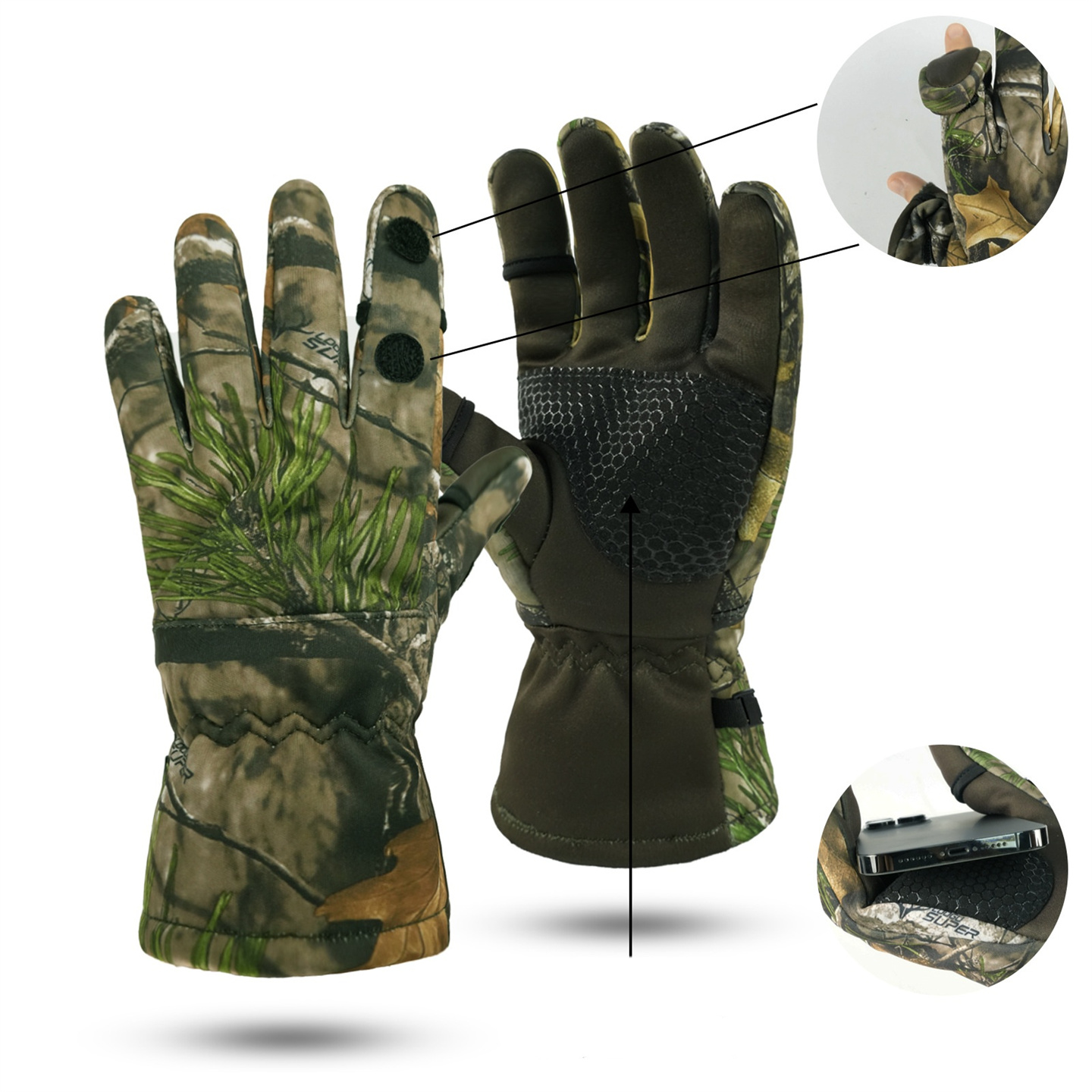 Outdoor Bionic Hunting Camoufl - Outdoor Hunting Gloves 评论和价格
