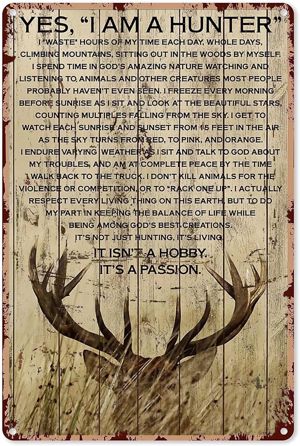 Deer Hunting Aluminum Metal Ti - Outdoor Hunting Paintings 评论和价格
