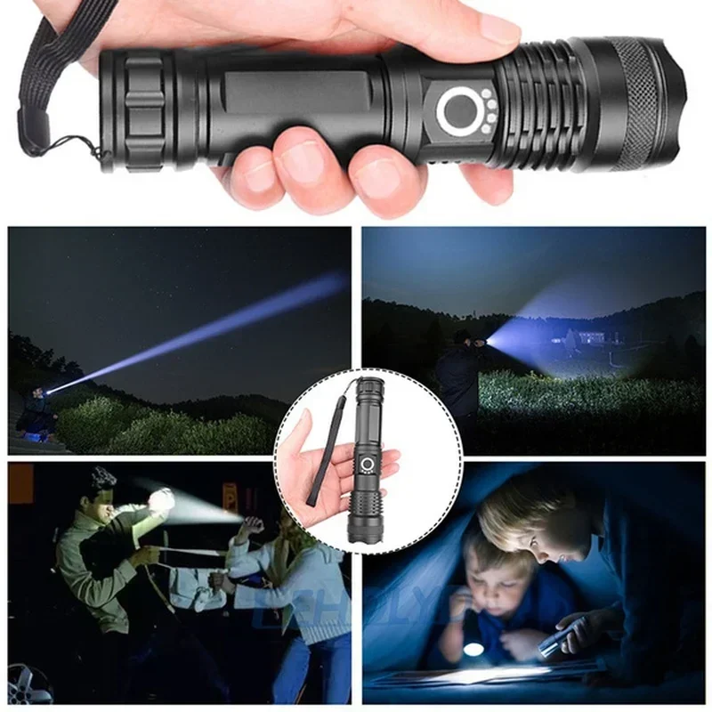 High Power XHP70 Led Flashligh - Tactical Flashlight Rechargeable 评论和价格