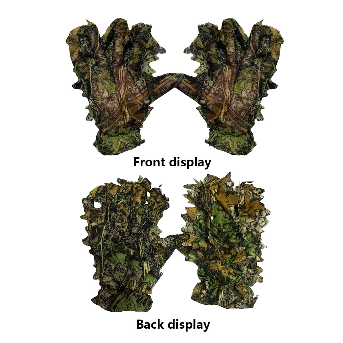 3D Camouflage Leaf Hunting Glo - Outdoor Hunting Gloves 评论和价格
