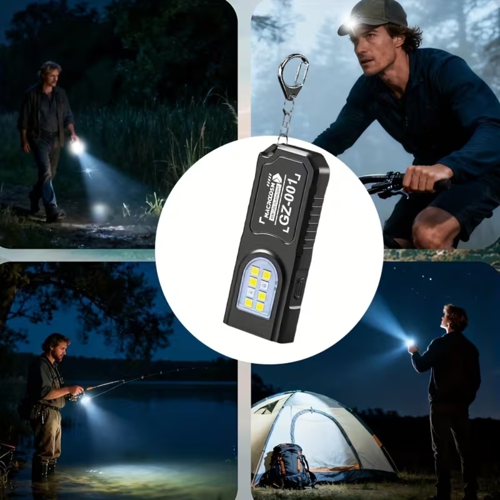 Mini COB LED Keychain Flashlig - Tactical Flashlight Rechargeable 评论和价格